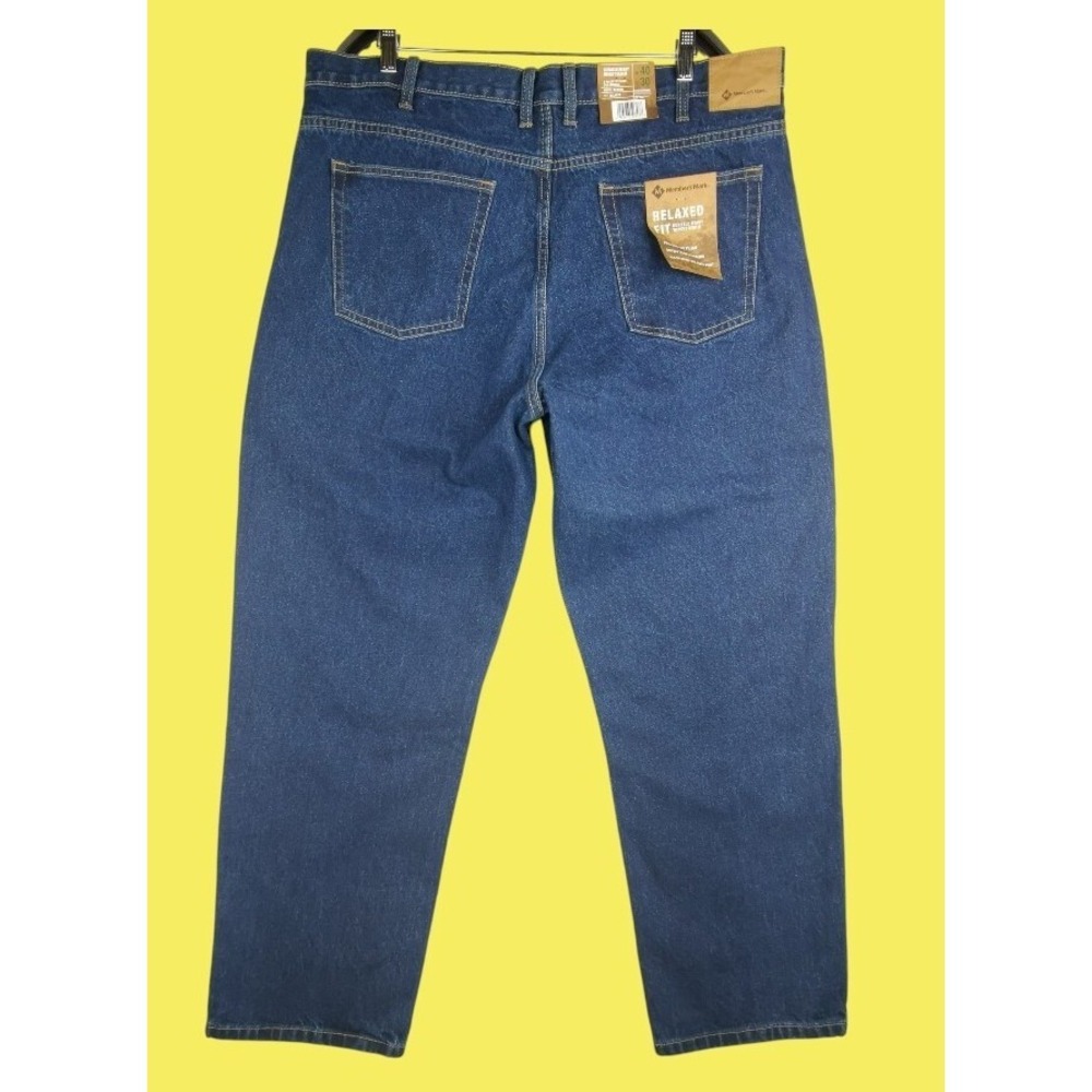 Member's Mark Men's Jeans Relaxed Fit Denim Dark Wash Size 40X30 NWT
